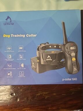 PatPet Black Dog Training Collar with Remote - p-collar 640